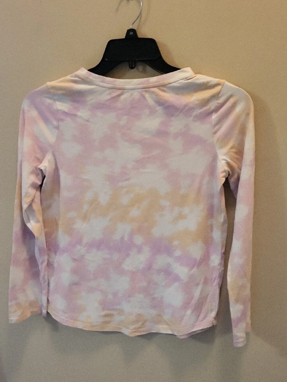 Cat & Jack Lavender and Peach Tie-Dye Long Sleeve Tee